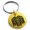 Gold, variant on Stainless Steel Letter A Initial 3D Cube Box Monogram Engraved Small Medallion Circle Charm Keychain Keyring