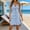 Dresses-386Blue, variant on Mini Dresses for Women Flattering A Line Flutter Sleeve V Neck Casual Dress Button Down Vacation Dress Striped Print Summer Beach Holiday
