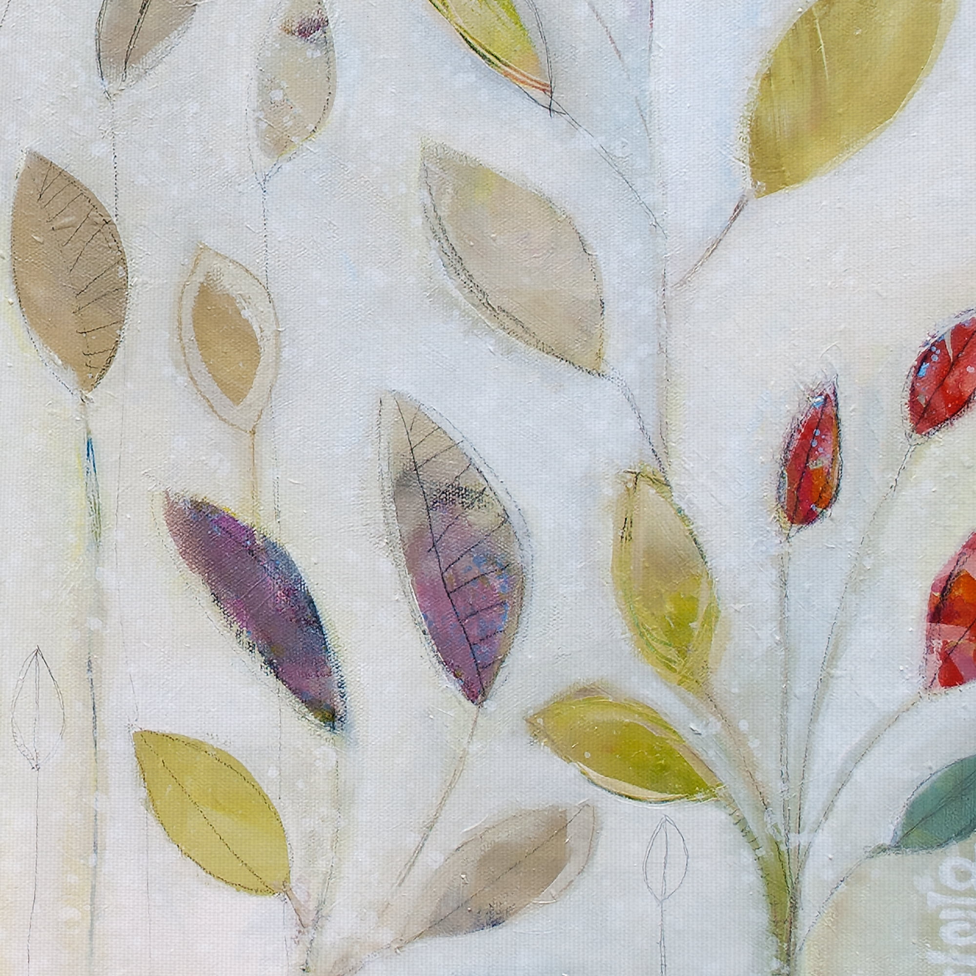 Fine Art Canvas Once III Colorful Leaves by Dar James Canvas Art Print