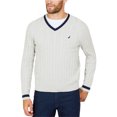 thumbnail image 1 of Nautica suÃ©ter con ribete para hombre, color blanco hueso, XXL Nautica Pull-over, 1 of 1