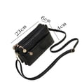 thumbnail image 2 of Bolso bandolera para mujer con cremallera multicapa Negro, 2 of 5