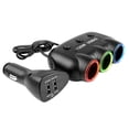 thumbnail image 3 of Divisor De Encendedor De Coche De 1 A 3, Interruptor Independiente 12V-24V Con Doble Usb Led 5V/2.1A Scienceny VI006996-00, 3 of 6