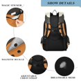 thumbnail image 4 of FORMRS Unisex School Backpack 17" Student Travel Bag with Laptop Compartment, Sleeping Black Cat, 4 of 7