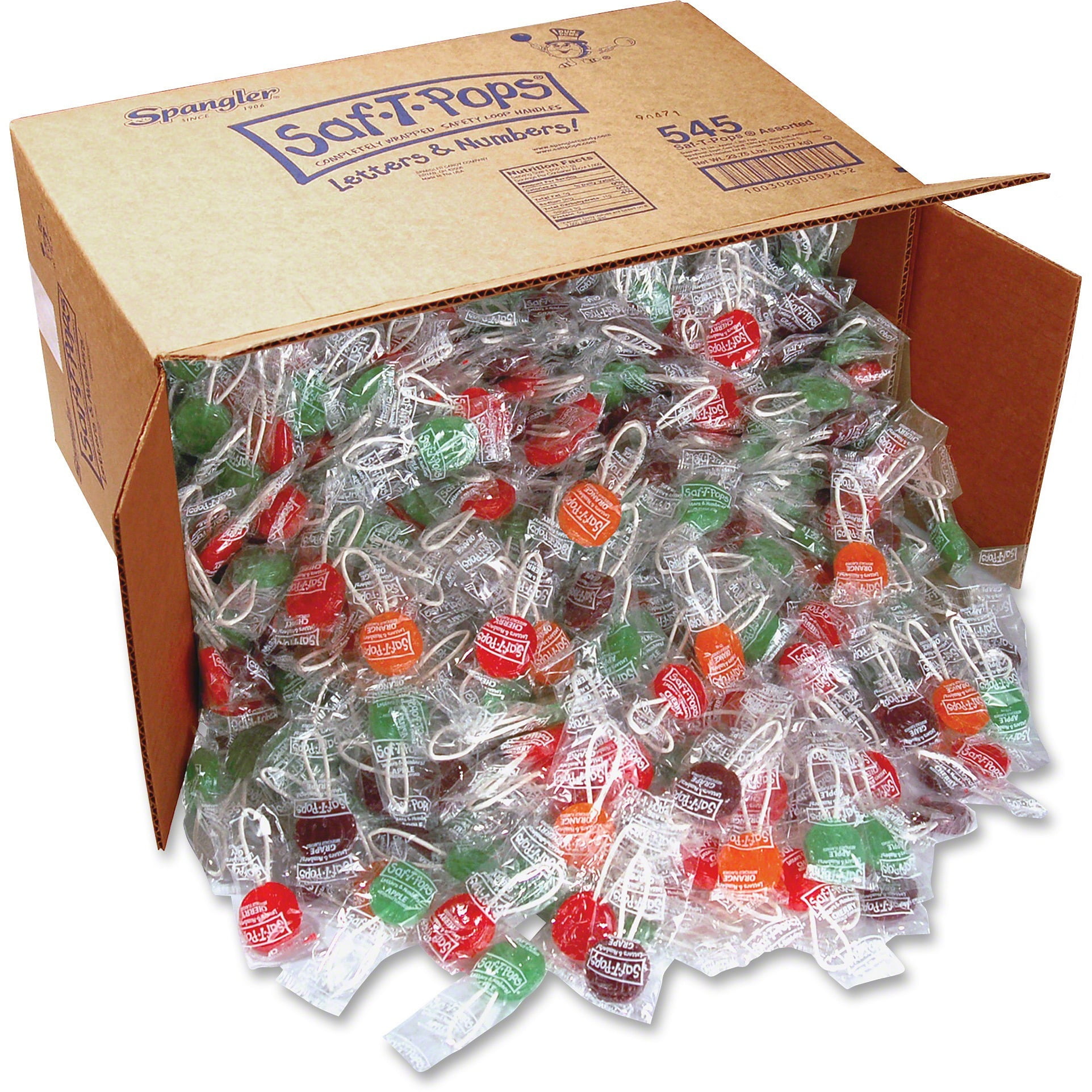 Spangler SafTPops Individually Wrapped Assorted Flavor Lollipops, 25