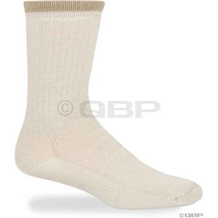 Mills F2322-118 MD Hiking Socks, Light Khaki Merino Wool, Women's