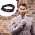 thumbnail image 4 of Minnieouse ligera hebilla doble cadena pulseras de cadena portátil joyería de moda hombre cumpleaños amigos joyería Ropa, zapatos y accesorios Miscelánea 19 cm (KB91534-BD) Minnieouse AP016357-01, 4 of 6