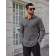 thumbnail image 2 of COOFANDY Mens Long Sleeve Business Shirts Wrinkle Free Dress Shirt Casual Button Down Shirts, 2 of 6