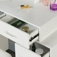 thumbnail image 5 of Barara King Vanity Table,Makeup Dressing Table,White Color Adjustable Dressing Table with 4 Drawers, 5 of 6