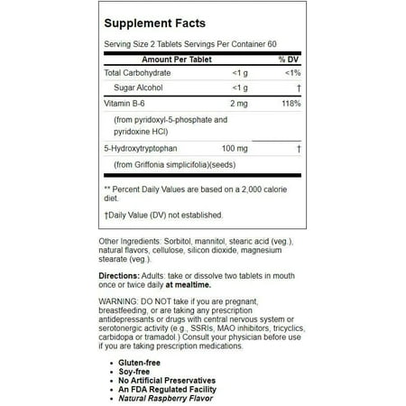 Carlson Healthy Mood 5-Htp Elite - Raspberry 100 mg 120 Tabs
