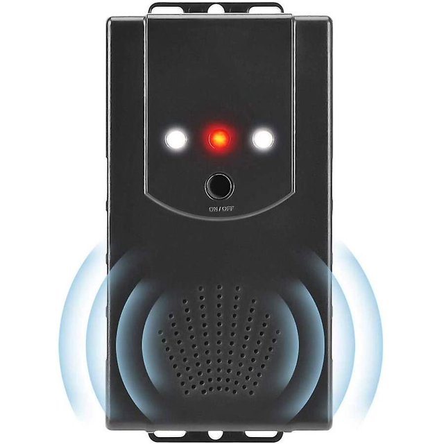 Repelente ultrasónico de comadrejas para coche, disuasorio electrónico de ratas, control de plagas, rechazo de ratones y roedores con luces estroboscópicas led, para granero, cocina Feliz Sencillez