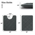thumbnail image 3 of ChakmeOne Bathroom Rug Set 2 Pieces Bath Mats for Bathroom Floor Absorbent&Non Slip Bathroom Rug for Tub and Shower, (24"x20" +24"x16"), 3 of 8