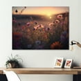thumbnail image 2 of Designart Sunset Field Of Flowers II Canvas Wall Art, 2 of 5