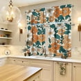 thumbnail image 5 of Boho Kitchen Curtains Set for Windows - Bohemian Flower Sink Window Valance 3 Piece Set - Floral Decor for Living Room Bedroom 54x36 Inches, 5 of 6