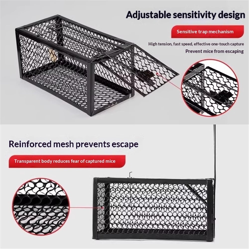 Home Live Humane Cage Trap for Rat Mice Rodent Animal Catcher for Indoor and Outdoor Small Animal 23*11.5*11.5cm
