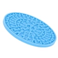 thumbnail image 2 of Almohadilla de alimentación para perros, alfombrilla de silicona para alimentación de perros con ventosa, suministros para mascotas para baño, aseo, azul cielo, 2 of 14