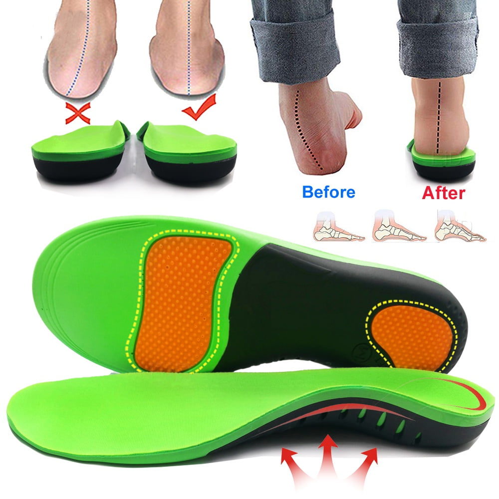 2 Pairs Shoes Insoles Orthopedic Memory Foam Sport Arch Support Insert Soles Pad 
