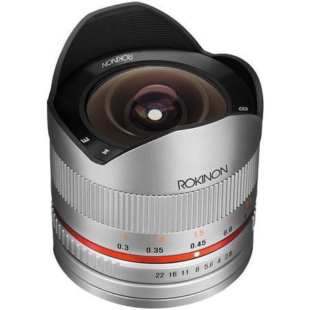 UPC: 0084438762631 | ROKINON Series II 8mm F2.8 UMC Ultra Wide Angle Fisheye Lens (Silver) [Multiple Mount Options]