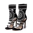 thumbnail image 3 of Women Open Toe High Heel Sandals Crystal Ankle Wrap Glitter, 3 of 5