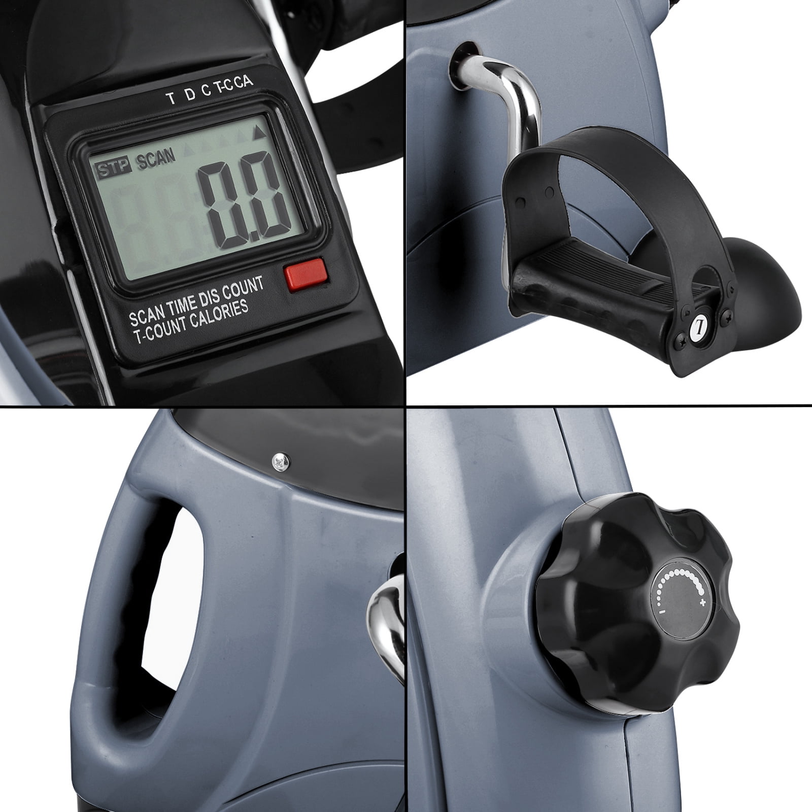 Under Desk Bike Pedal Exerciser,Evoland Indoor Cycling Exerciser Bike Gray