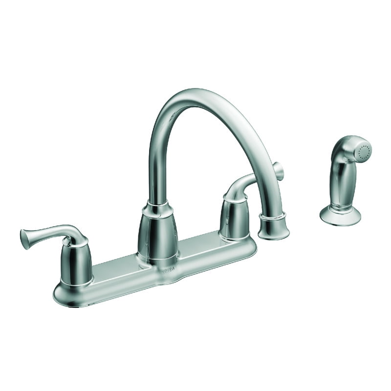 Chrome Moen CA87888 High-Arc Kitchen Faucet from the Caldwell Collection 