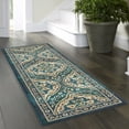 thumbnail image 2 of Mainstays Traditional Persian Teal Print Indoor Hallway Runner Rug, 2'x6', 2 of 6