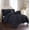 Black, variant on Celine Linen 10-PIECE Bed-in-a-Bag Pleated Comforter Set, Ruched Ruffle Comforter Set Includes Bed Sheet Set with Double Sided Storage Pockets, Full/Queen, Black