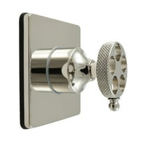 Kingston Brass KS3046RKX Webb Single-Handle Three-Way Diverter Valve with Square Trim Kit, Polished Nickel