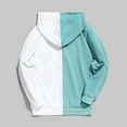 thumbnail image 4 of Men's Casual Colorblock Pullover Fashion Loose Fit Long Sleeve Graphic Trendy Drawstring Hoodie Jogging Sweatshirt, 4 of 4