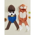 thumbnail image 3 of Cjfdfy Newborn Baby Boy Girl Halloween Animal Costume Infant Baby Fox Puppy Dog Frog Poached Egg Costume Fall Winter Sleeveless Hooded Zipper Romper Leg Warmers Set Toddler Halloween Cosplay Outfits, 3 of 9