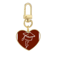 thumbnail image 1 of Sombrero de doctor Llavero de metal en forma de corazón dorado, 1 of 3