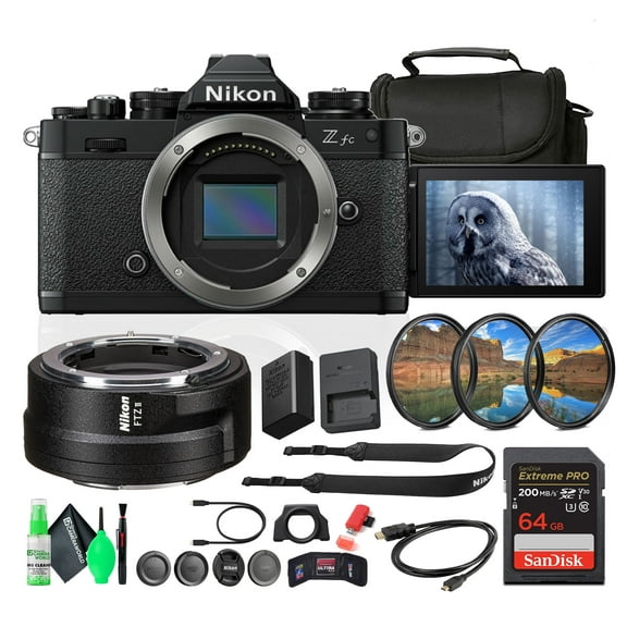 Nikon Z fc Mirrorless Camera 20.9MP DX Format Body 4K Video Bundle FTZ II Adapter (International Model)