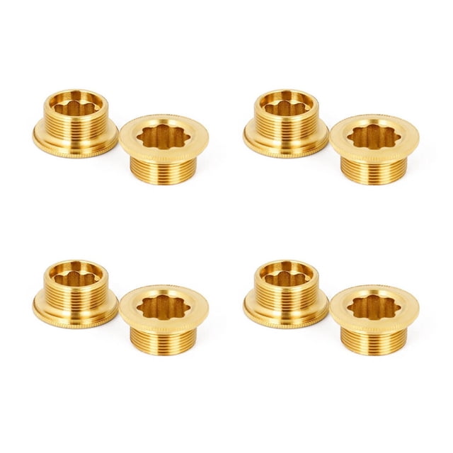 Naiovety Perno de manivela de bicicleta M20 Tornillos de bielas de 8 mm Sujetadores de reemplazo de ciclismo Ciclismo Oro