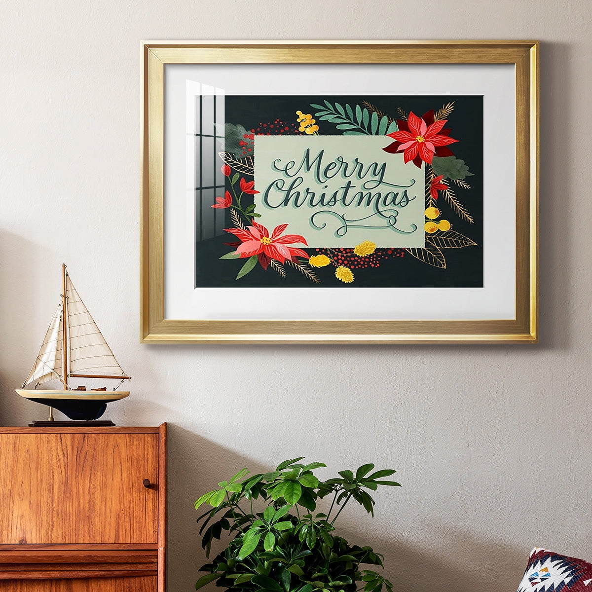 Bright Christmas Night I Premium Framed Print - Ready to Hang