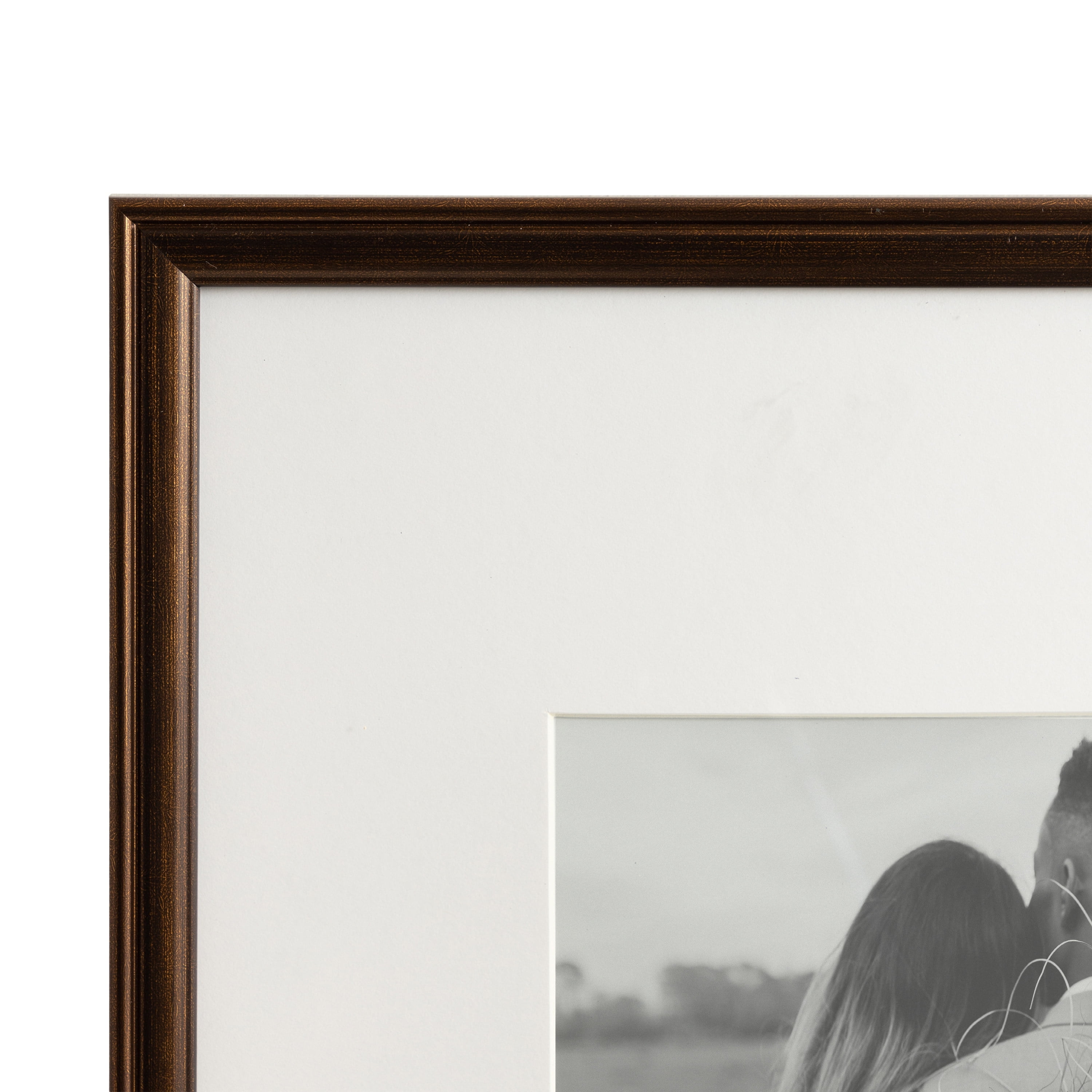 Kate and Laurel Adlynn Rectangle Picture Frame Set of 3, 14 x 18 matted to 11 x 14, Bronze, Vintage Three-Piece Frame Set for Gallery Wall Frame Set in Living Room Wall Decor