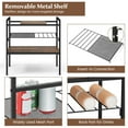 thumbnail image 5 of Topcobe Industrial Entryway Table with Removable Panel and Mesh Shelf, Sofa Side Table for Living Room, Front Hall, Hallway and Foyer, 5 of 8