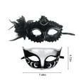 thumbnail image 3 of Tejiojio Couple Masquerade Masks Polyvinyl Chloride Party Mask Halloween Costume Mask Mardi Gras Mask for Couples Women and Men, 3 of 6