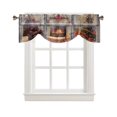 thumbnail image 3 of Christmas Window Gift Box Fireplace Window Curtain Living Room Kitchen Cabinet Tie-up Valance Curtain Rod Pocket Valance, 3 of 6