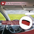 thumbnail image 2 of Estuche para Gafas de Sol de Coche Unique Bargains Soporte Universal para Gafas de Sol Cuero Sintético Suave Respaldo Adhesivo Rojo 18.8x3cm 1 Pcs, 2 of 7