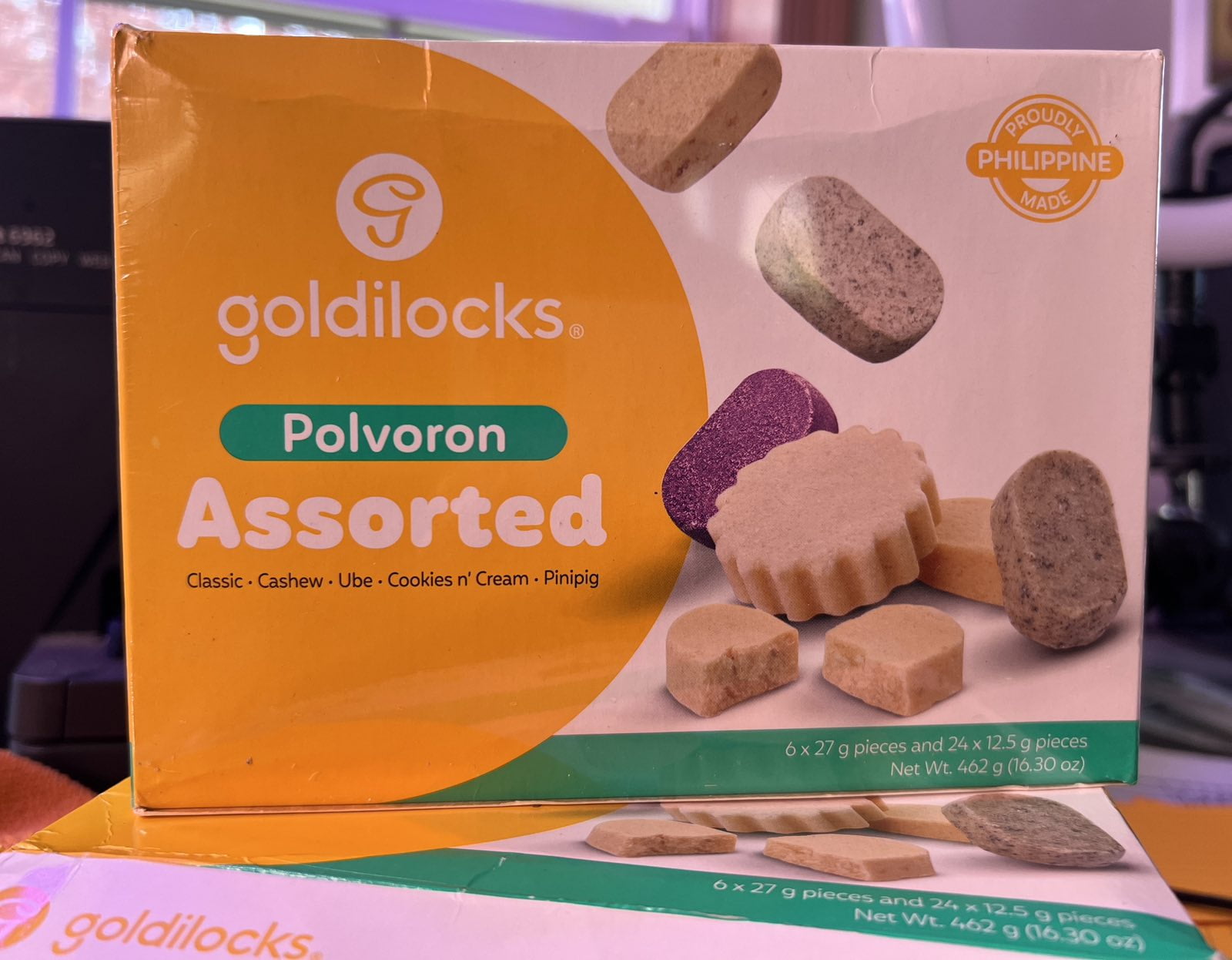 Goldilocks Classic Assorted Polvoron 1box = 30pcs 500g Philippines Shortbread cookies Filipino Food Dessert, Snack