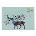 thumbnail image 2 of Christmas Cutting Board, Reindeer with Ornaments Lanterns and Floral Lines Xmas Feast Theme Image, Decorative Tempered Glass Cutting and Serving Board, Large Size, Multicolor, by Ambesonne, 2 of 5