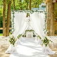 thumbnail image 5 of Blueek Artificial Wedding Arch Flowers - 6ft - Eucalyptus Leaf Vines for Outdoor Decoration, Simulation Faux Floral Garland, White, 5 of 6