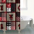 thumbnail image 4 of Red Plaid Dog Jigsaw Puzzle Shower Curtain 72"x72" ,Bathroom Decorative Shower Curtains Set with 12 Hooks,Modern Waterproof Washable Shower Curtain, 4 of 6