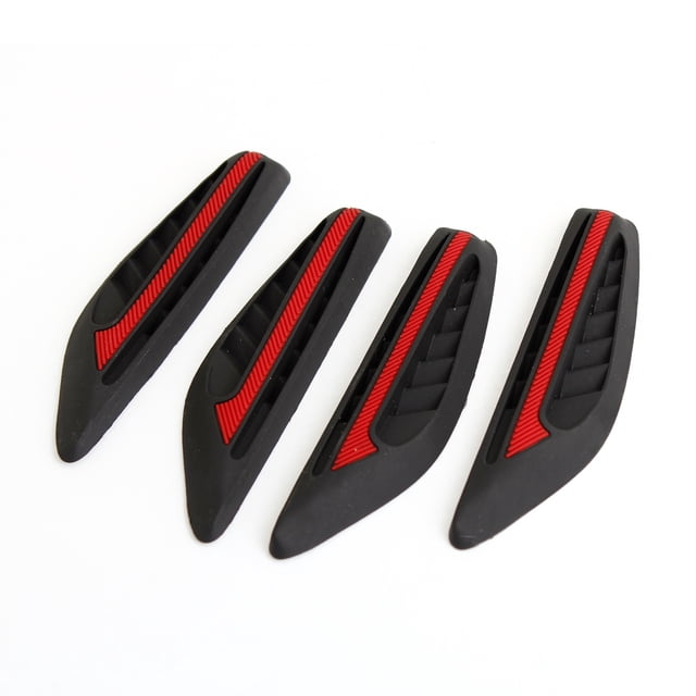 Protector de Coche Puerta Negro Rojo Placa de Goma Delantero Trasero