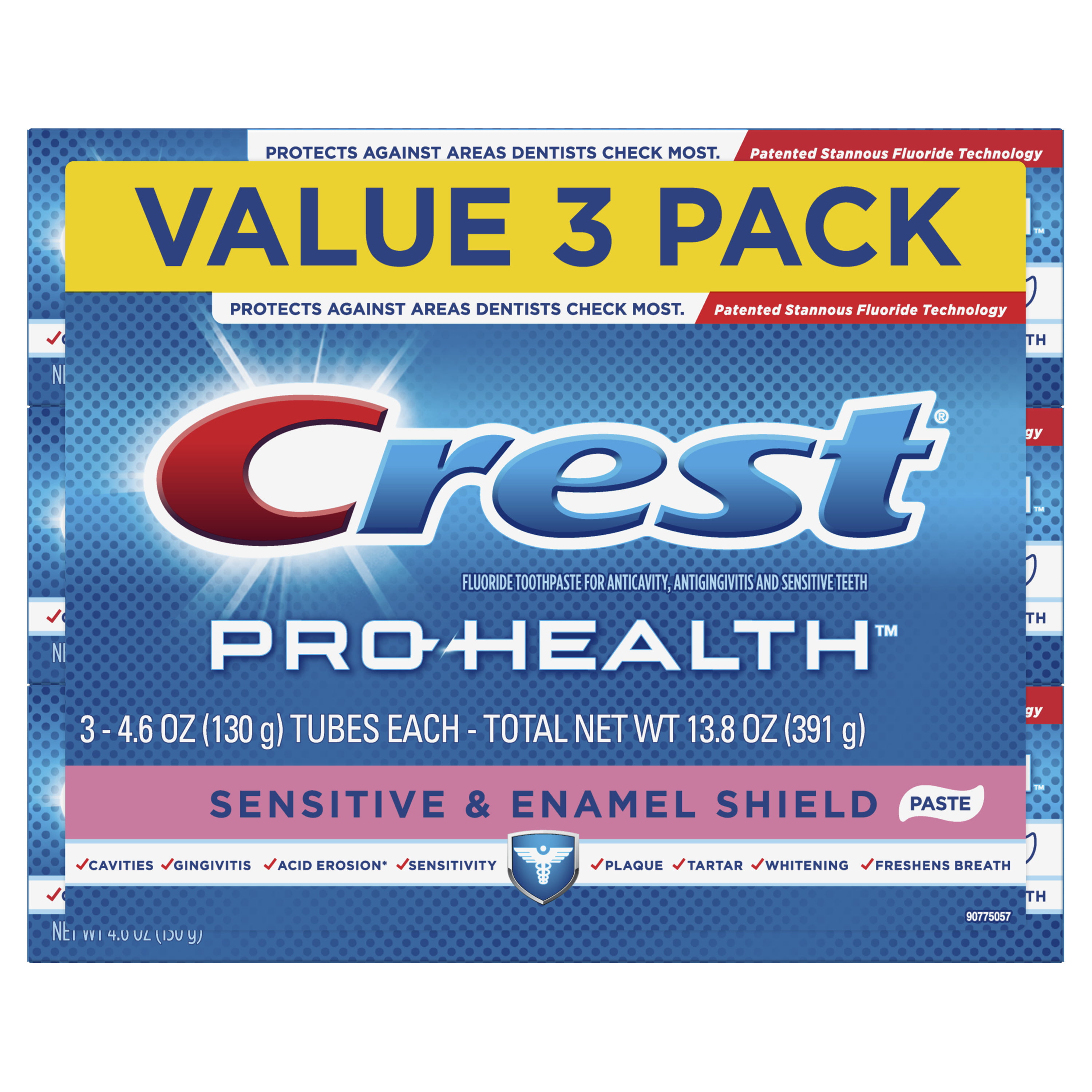 Crest Pro Health Sensitive, Enamel Shield Toothpaste, 4.6 ...