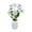 White, variant on Artificial Crabapple Flower Potted Plant Fake Flower Purple 12-Head Blossom Bonsai Plastic Home Decor Desktop Office Decoration with Pot Floral Centerpiece Gift