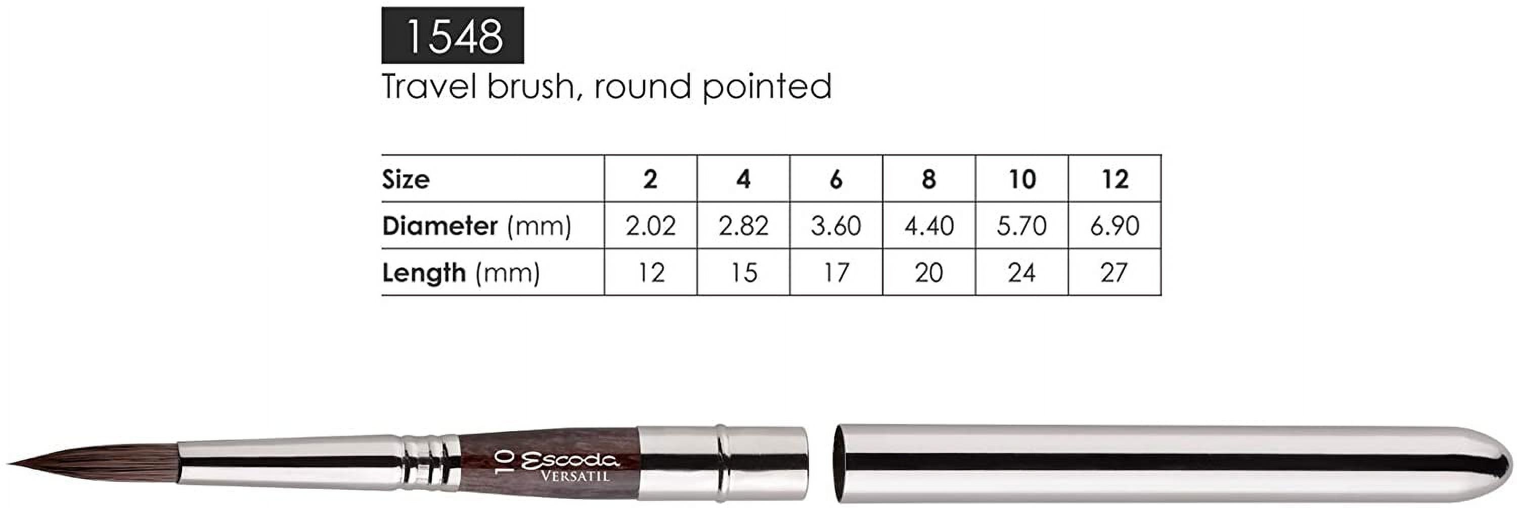 Escoda Versatil Brush - Travel Round, Size 10, Short Handle