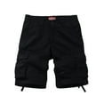 thumbnail image 7 of Matchstick Men Loose Solid Cargo Shorts with 8 Pockets, 7 of 7