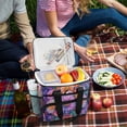 thumbnail image 5 of FORMRS Insulated Cooler Bag 24 Cans Capacity Soft Leakproof Lunch Box with Side Pockets, Light Purple Flowers, 5 of 7