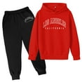 thumbnail image 2 of YUEHUA Kid Boy Sweatpants Set - 2 Piece Fleece Pullover Boys Hoodie and Athletic Pants Youth Kids Activewear Set, 2 of 3