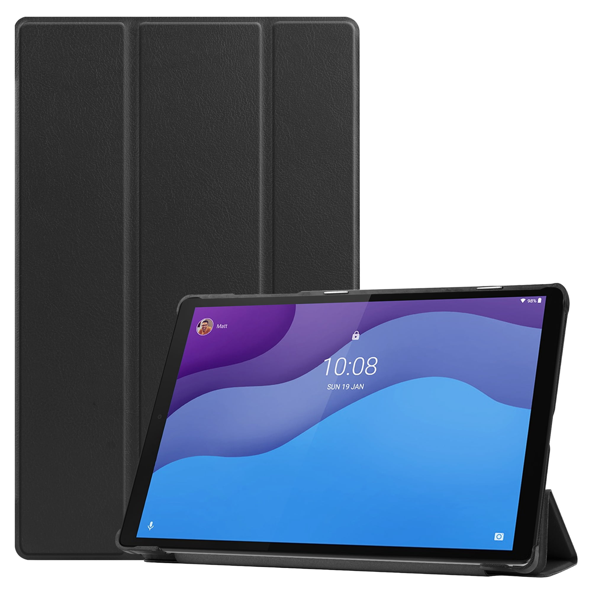 Dteck Case for Lenovo Tab M10 HD (2nd Gen) 10.1 2020 TB-X306F, Smart Case Trifold Stand Slim Fit Lightweight Shockproof Case Cover for Lenovo Tab M10 HD (2nd Gen) 10.1 2020, Black